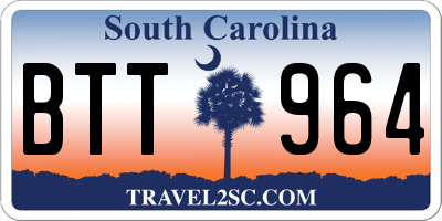 SC license plate BTT964
