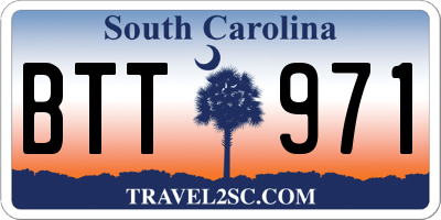 SC license plate BTT971