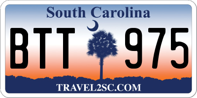 SC license plate BTT975