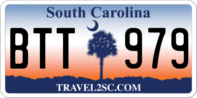 SC license plate BTT979