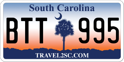 SC license plate BTT995
