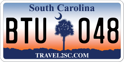 SC license plate BTU048