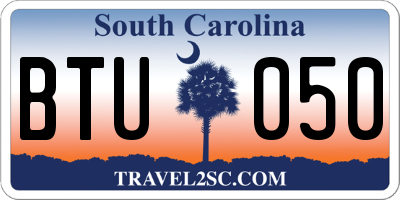 SC license plate BTU050