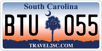SC license plate BTU055