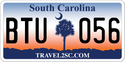 SC license plate BTU056