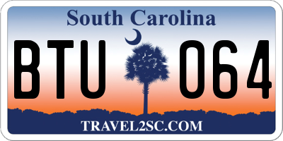 SC license plate BTU064
