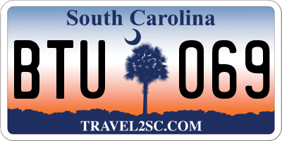 SC license plate BTU069