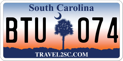 SC license plate BTU074
