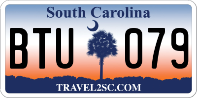 SC license plate BTU079