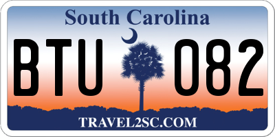 SC license plate BTU082