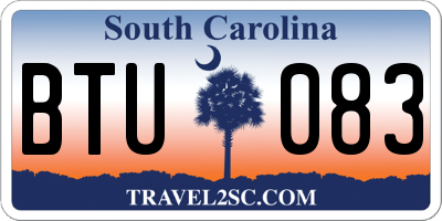 SC license plate BTU083