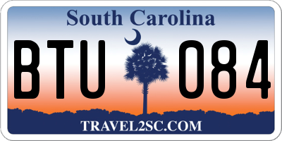 SC license plate BTU084