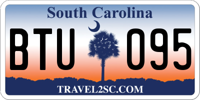 SC license plate BTU095