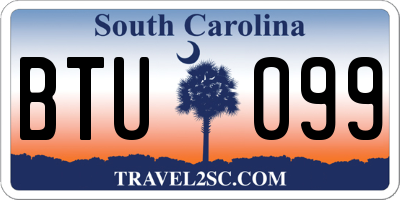 SC license plate BTU099