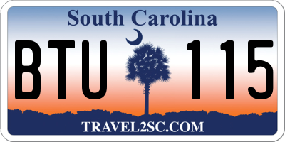SC license plate BTU115