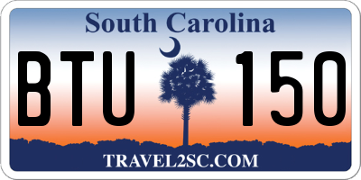 SC license plate BTU150