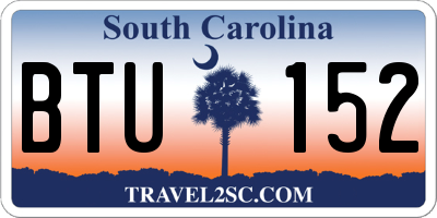 SC license plate BTU152