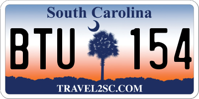 SC license plate BTU154