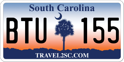 SC license plate BTU155