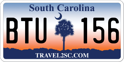 SC license plate BTU156