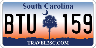 SC license plate BTU159