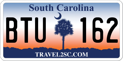SC license plate BTU162