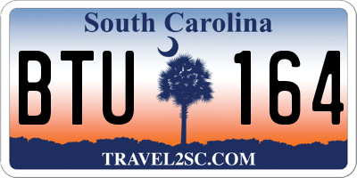 SC license plate BTU164