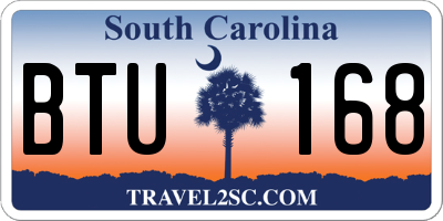 SC license plate BTU168
