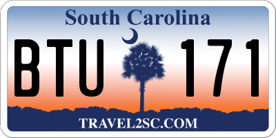 SC license plate BTU171