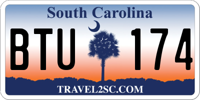 SC license plate BTU174