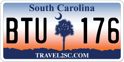SC license plate BTU176