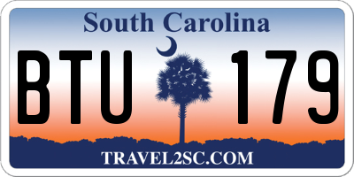 SC license plate BTU179