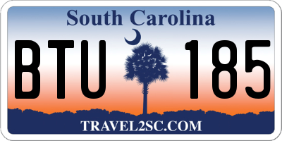 SC license plate BTU185
