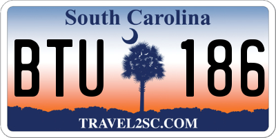 SC license plate BTU186