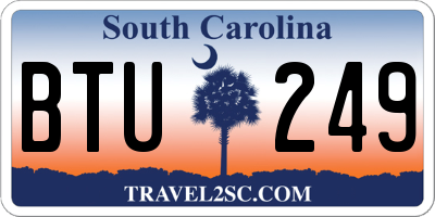 SC license plate BTU249