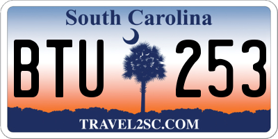 SC license plate BTU253