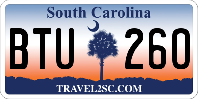 SC license plate BTU260