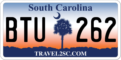 SC license plate BTU262