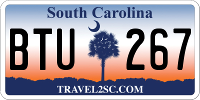 SC license plate BTU267