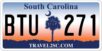 SC license plate BTU271