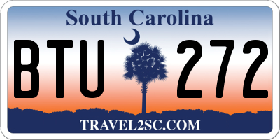 SC license plate BTU272