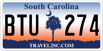 SC license plate BTU274