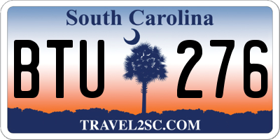 SC license plate BTU276