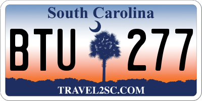 SC license plate BTU277