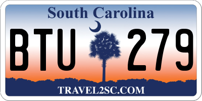 SC license plate BTU279