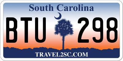SC license plate BTU298