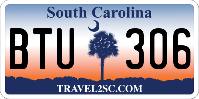 SC license plate BTU306