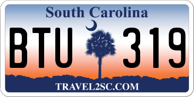 SC license plate BTU319