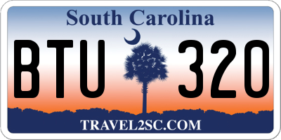SC license plate BTU320