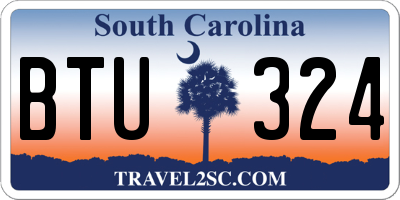 SC license plate BTU324